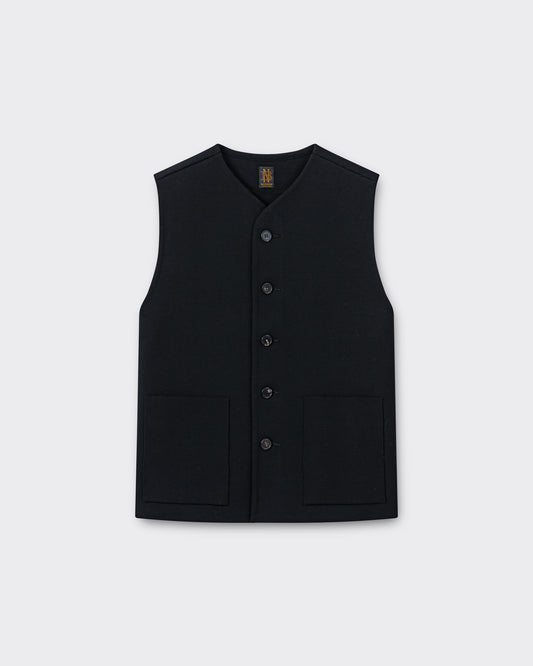 Gilet en Laine Mérinos : Noir