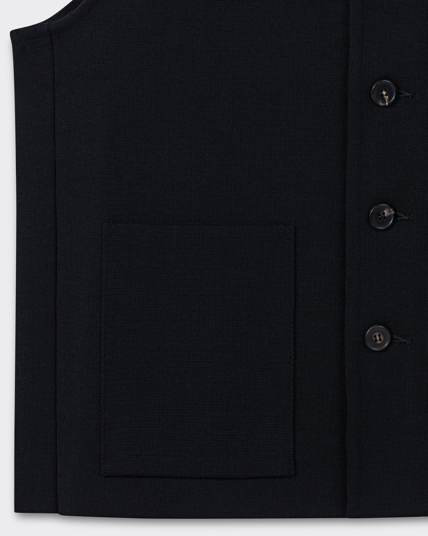 Gilet en Laine Mérinos : Noir