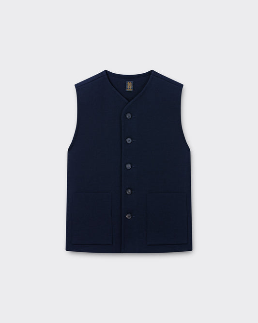 Gilet en Laine Mérinos : Marine