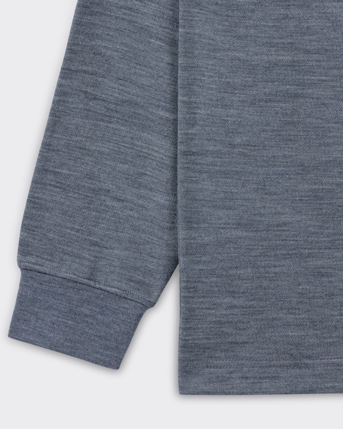 Pull Col Zippé en Laine Mérinos : Gris