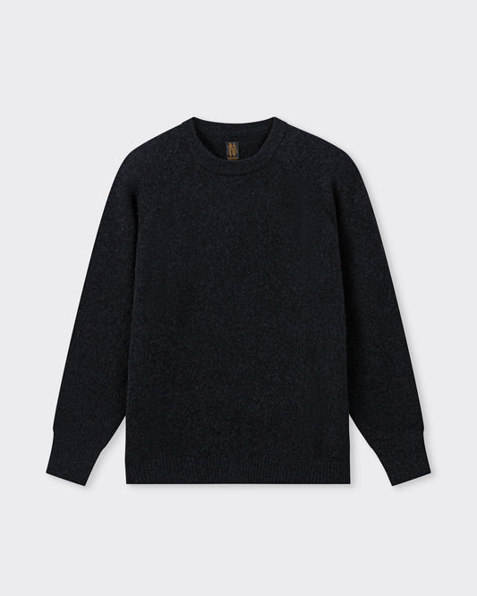 Pull Col Rond en Cachemire Alashan : Anthracite