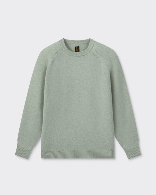 Pull Col Rond en Cachemire Alashan : Vert d'Eau