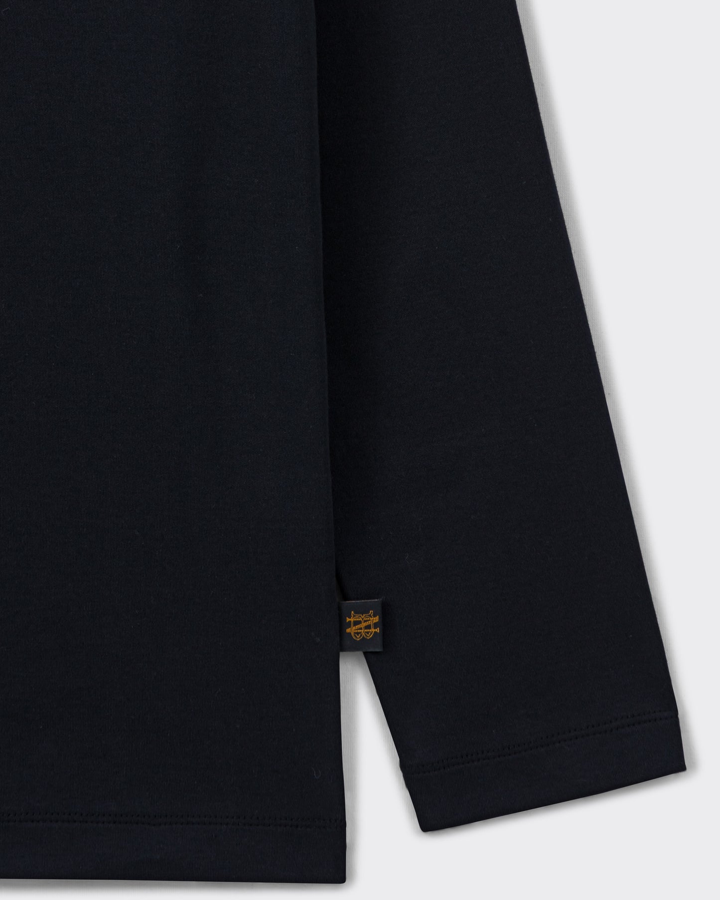 Cotton Mock Neck T-shirt : Black