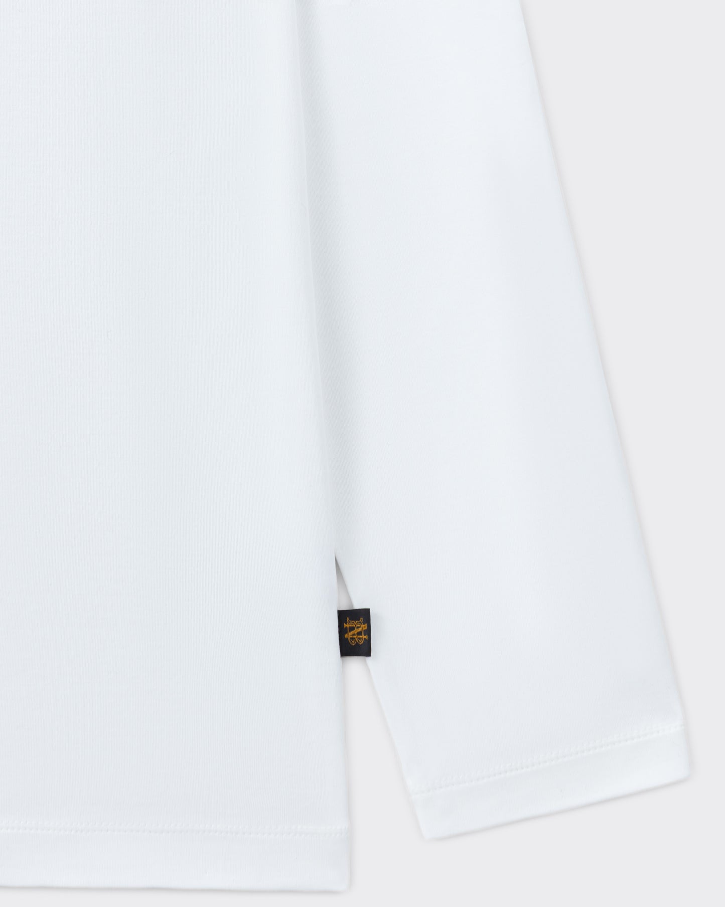 Cotton Mock Neck T-shirt : White