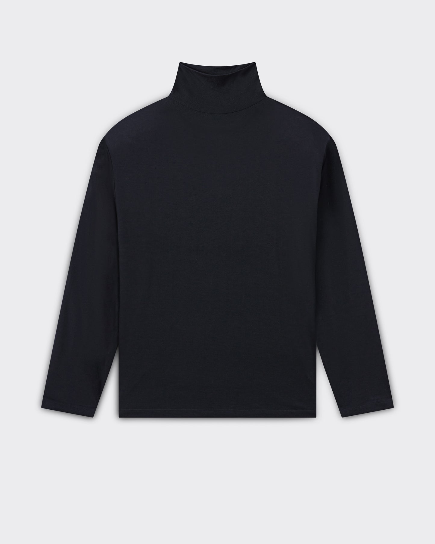 T-shirt Col Cheminée en Cachemire Alashan : Noir