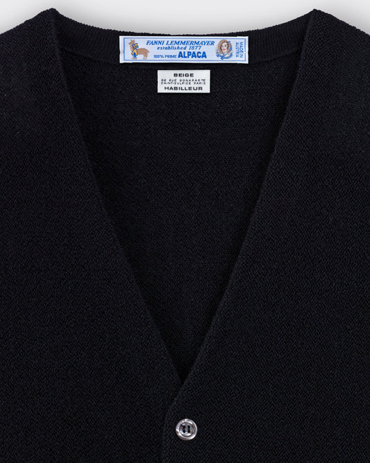 Alpaca Cardigan : Black