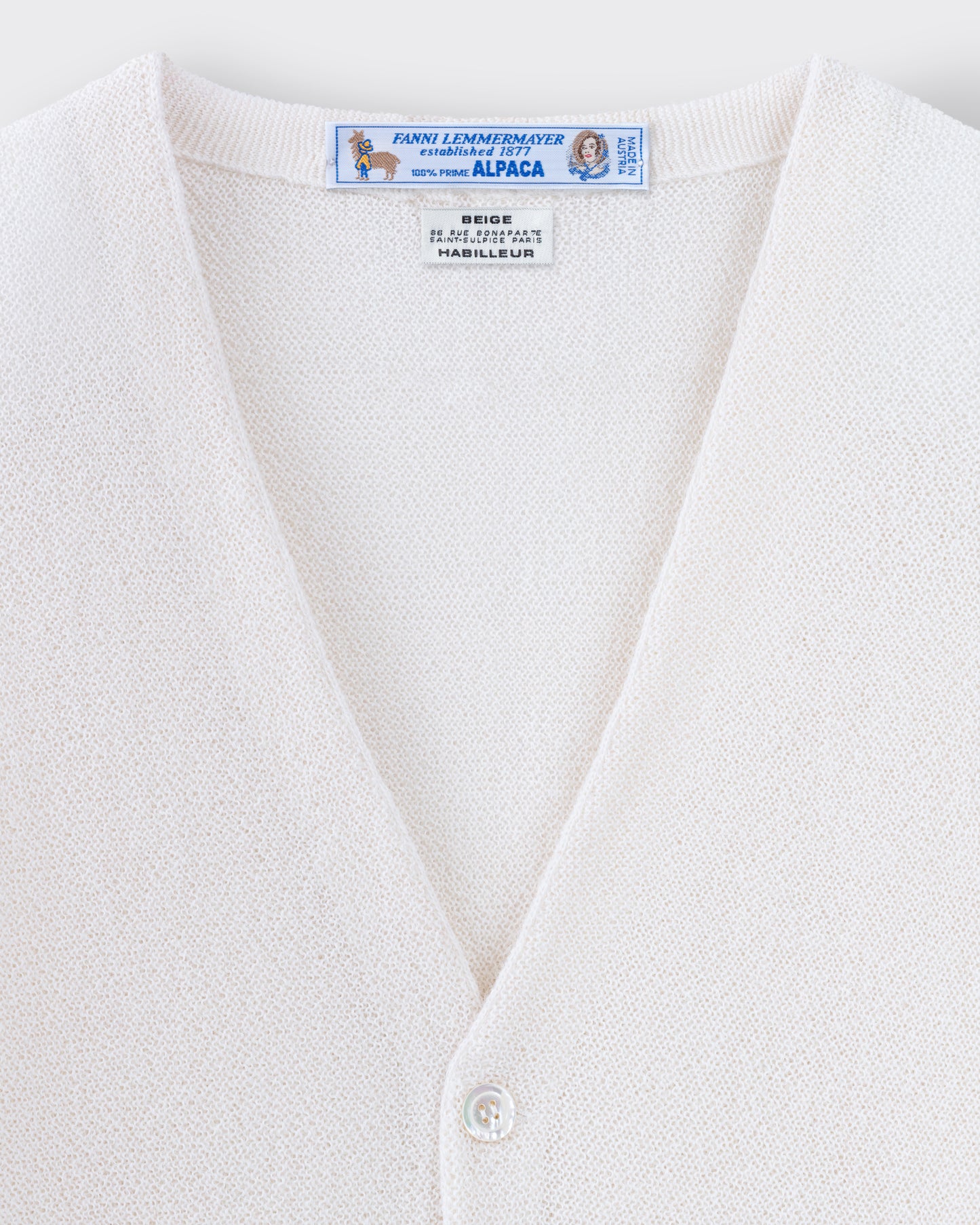 Alpaca Cardigan : White