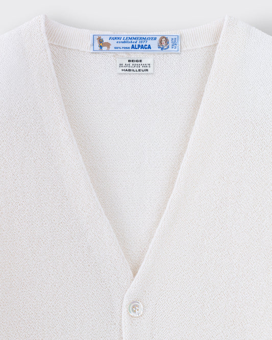 Cardigan en Alpaga : Blanc