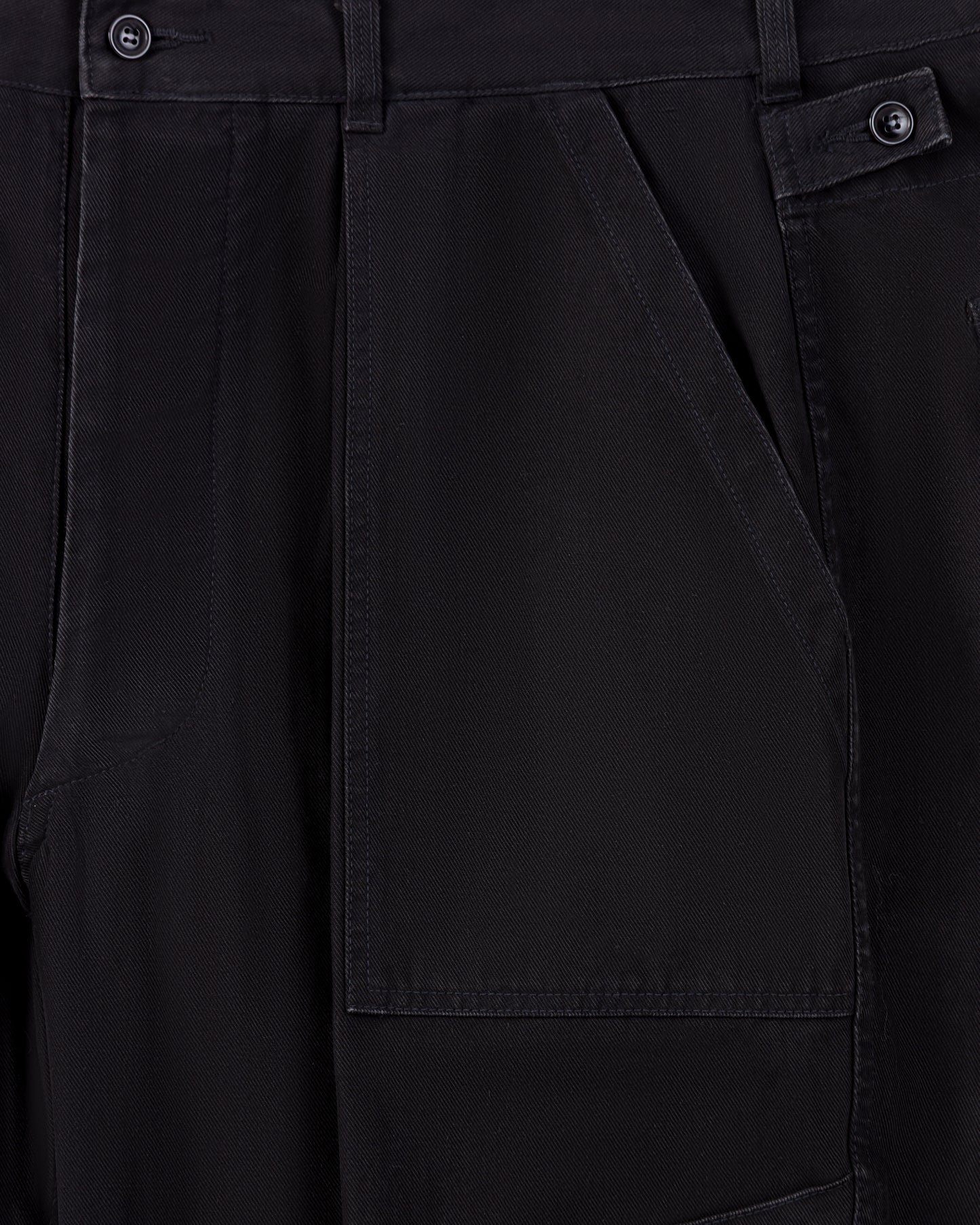 A.PRESSE military trousers in French cotton gabardine, US Air Force inspired, wide cut, made in Japan