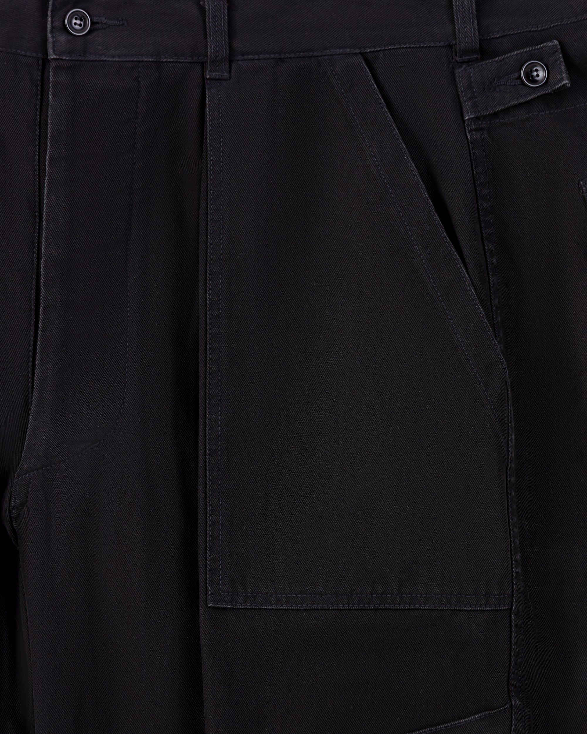A.PRESSE military trousers in French cotton gabardine, US Air Force inspired, wide cut, made in Japan