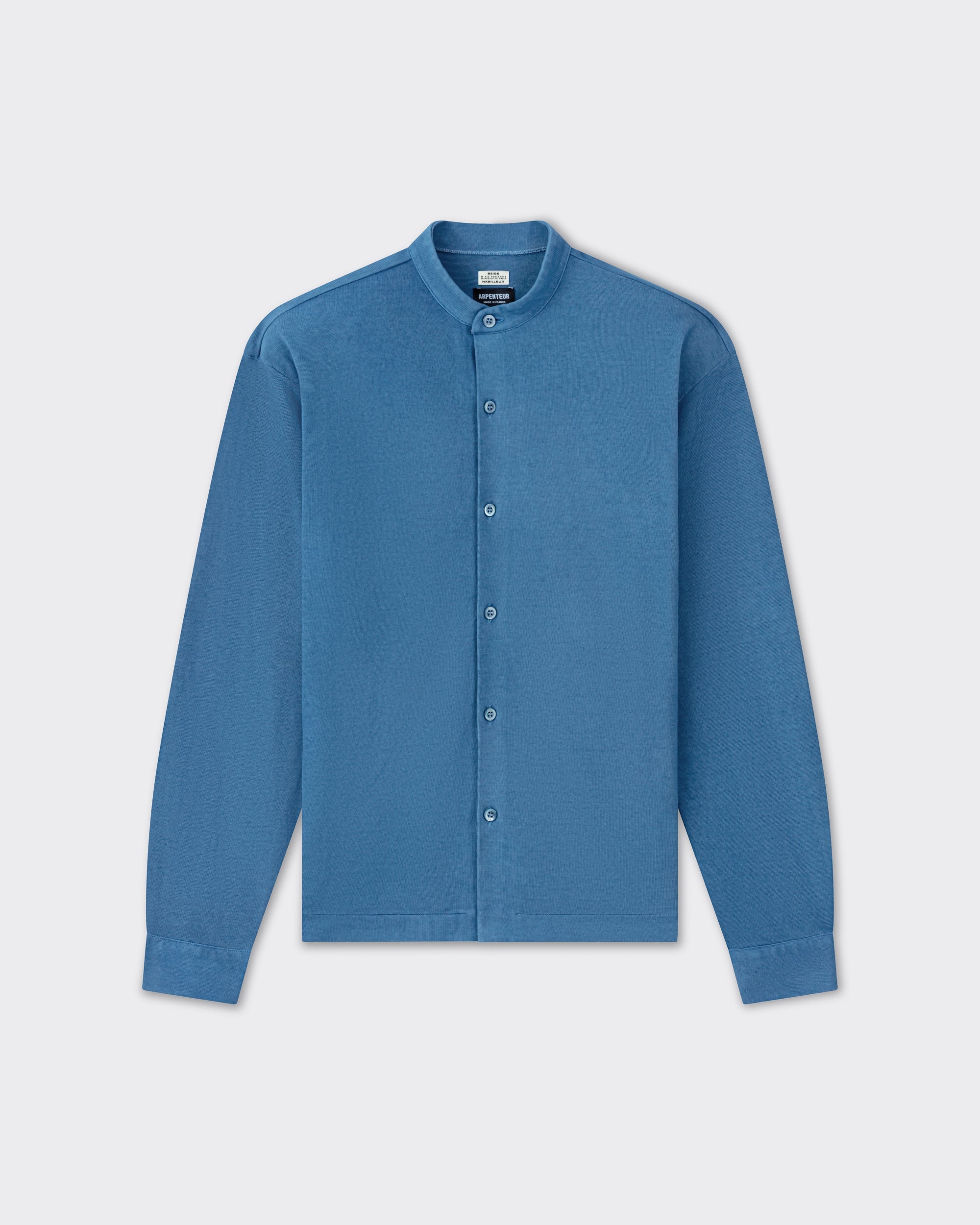 Arpenteur Opto long-sleeve Rachel knit shirt in pastel front view at Beige Habilleur Paris