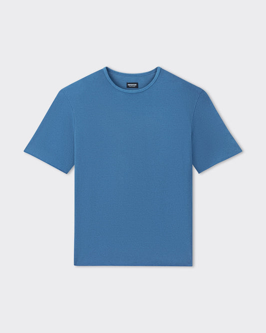 Arpenteur Pontus Rachel knit t-shirt in pastel front view at Beige Habilleur Paris