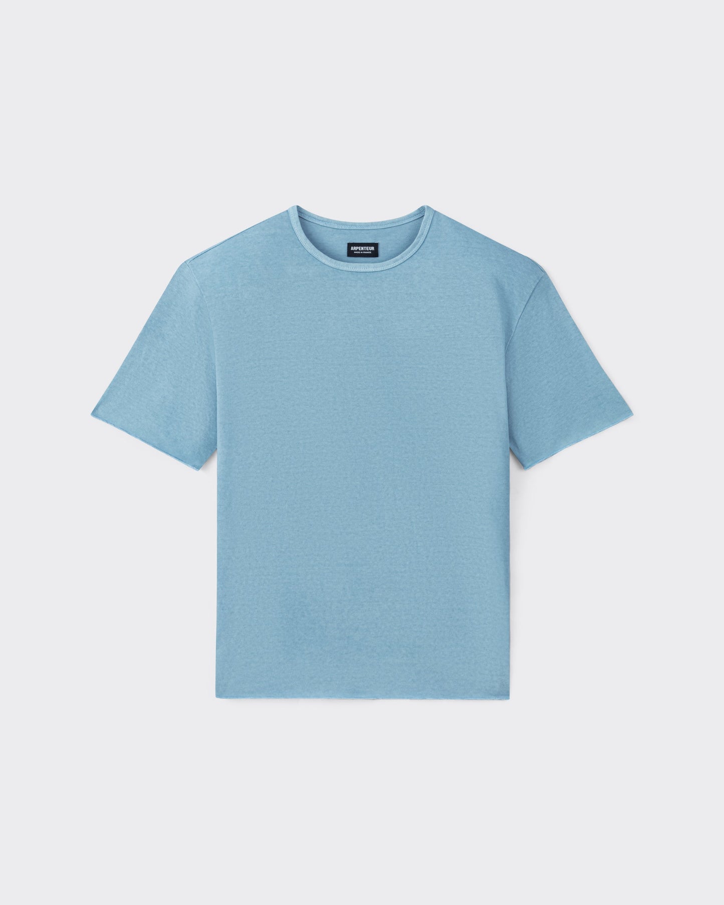Arpenteur Pontus Rachel knit t-shirt in light pastel front view at Beige Habilleur Paris