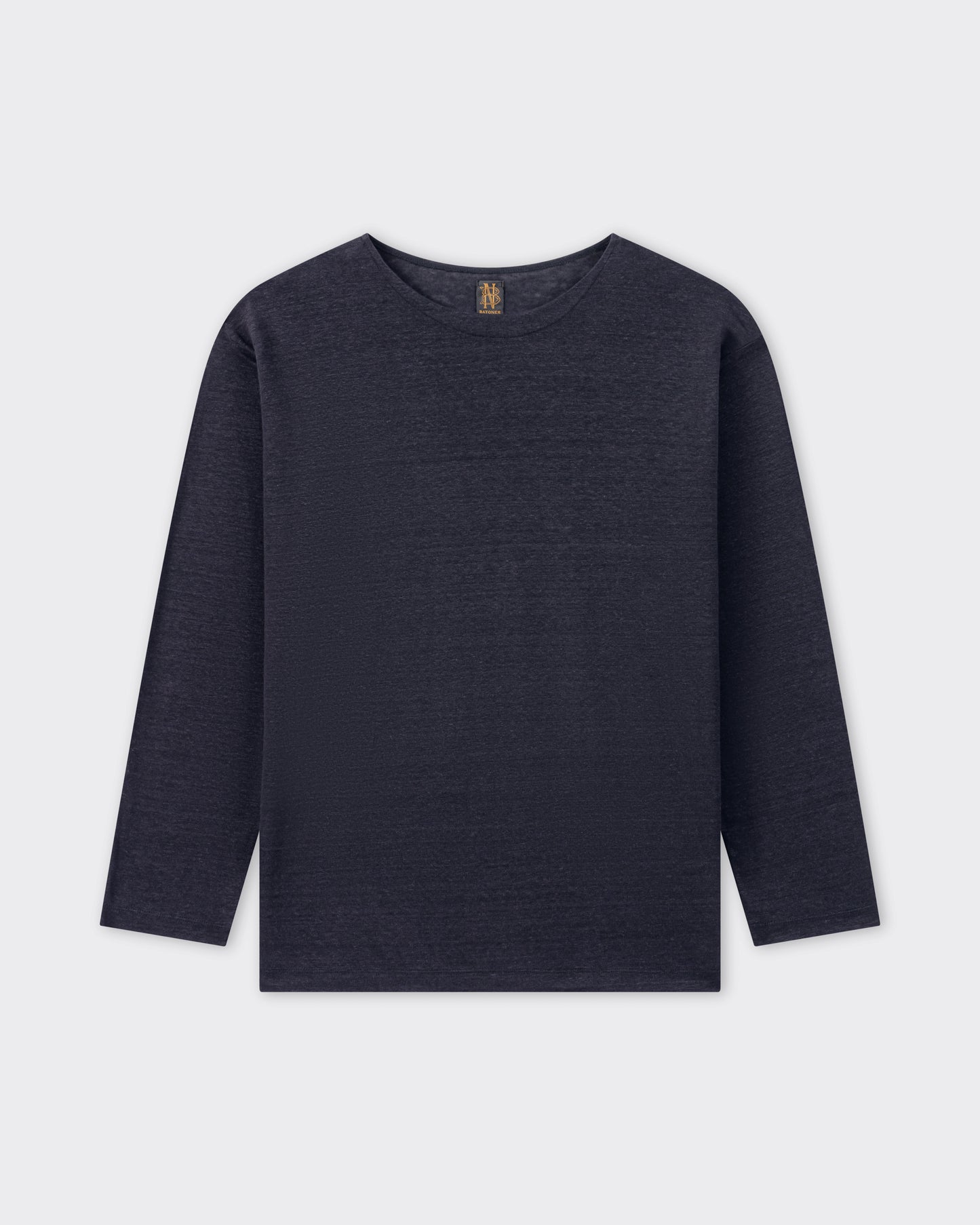 Linen Basque Shirt: Navy