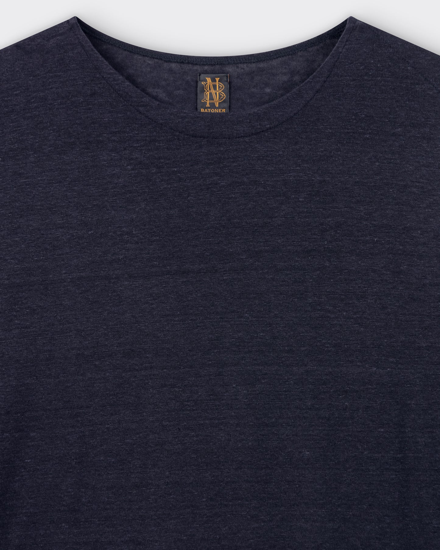 Linen Basque Shirt: Navy