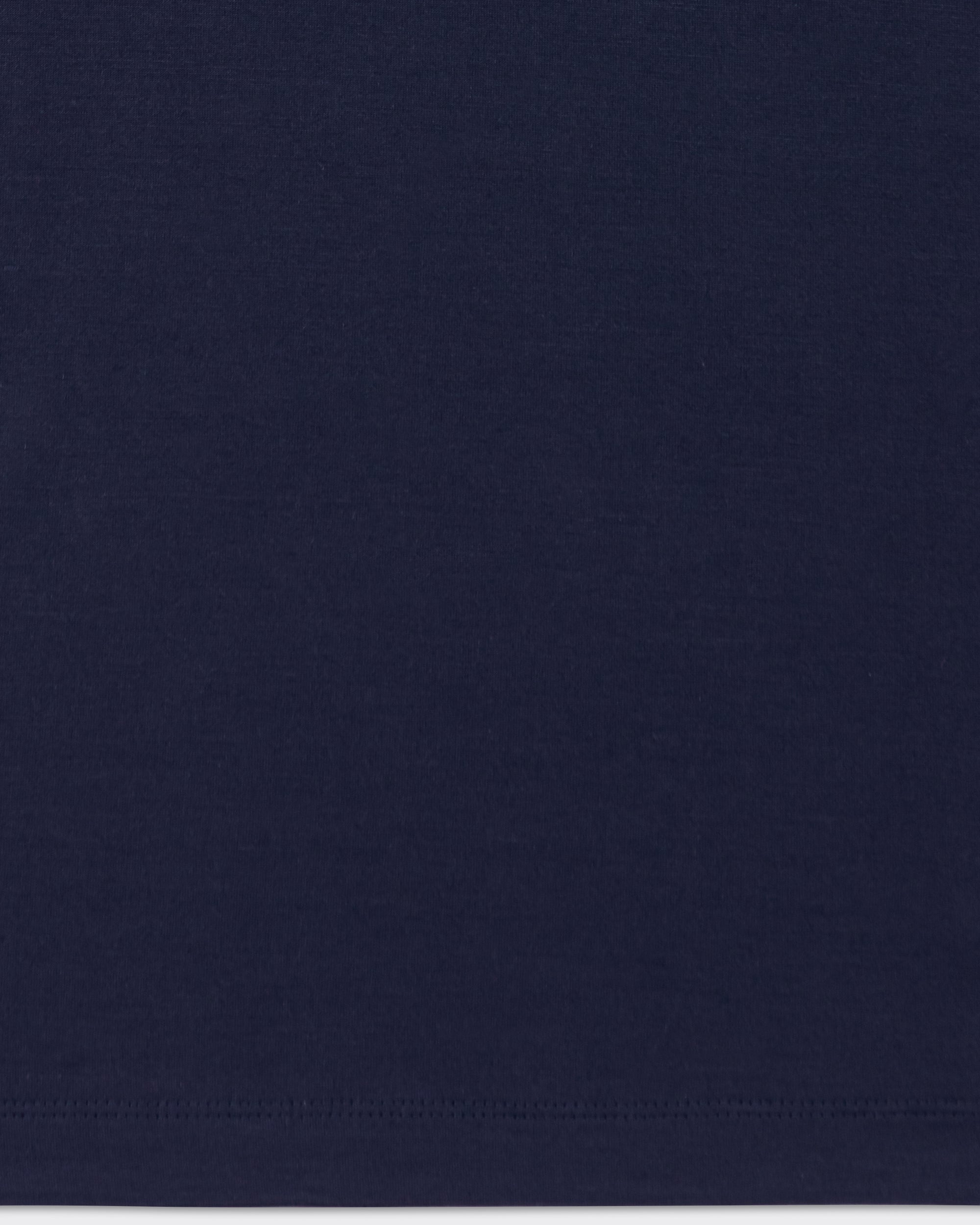Batoner silk t-shirt navy, ribbed finish detail