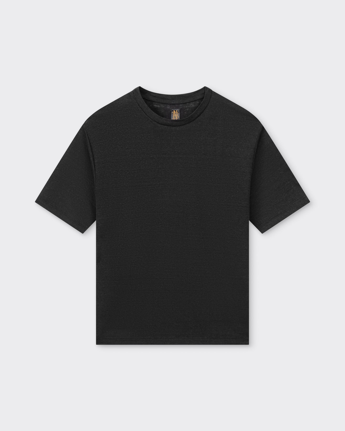 Linen T-shirt: Black