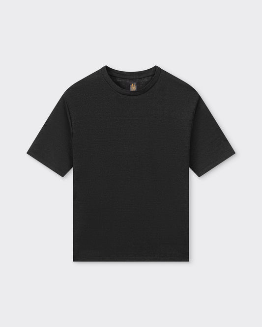 T-shirt en Lin : Noir