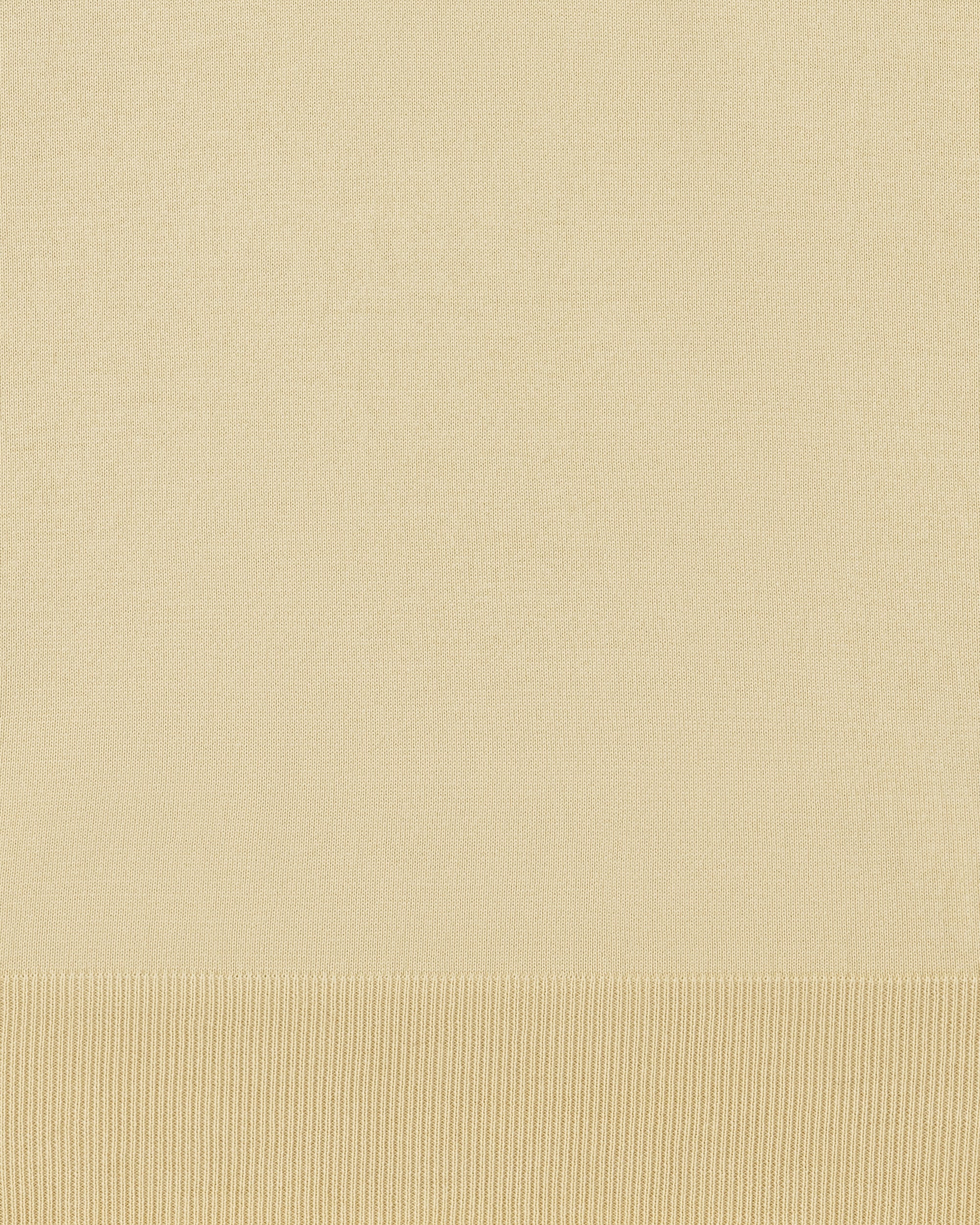 Batoner Sea Island cotton polo shirt straw yellow — ribbed trim detail