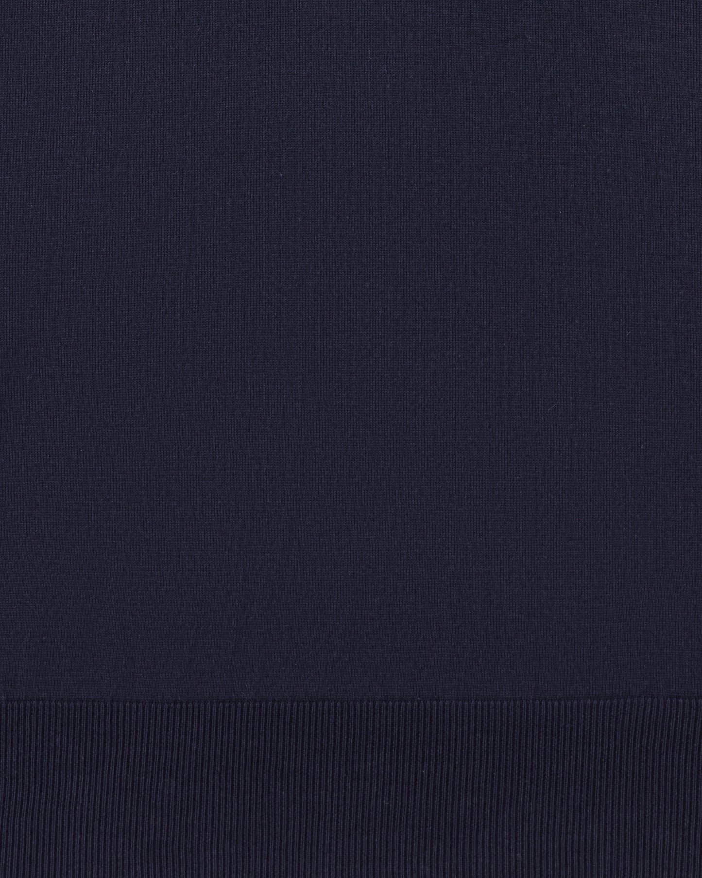 Batoner Sea Island cotton polo shirt navy — ribbed trim detail