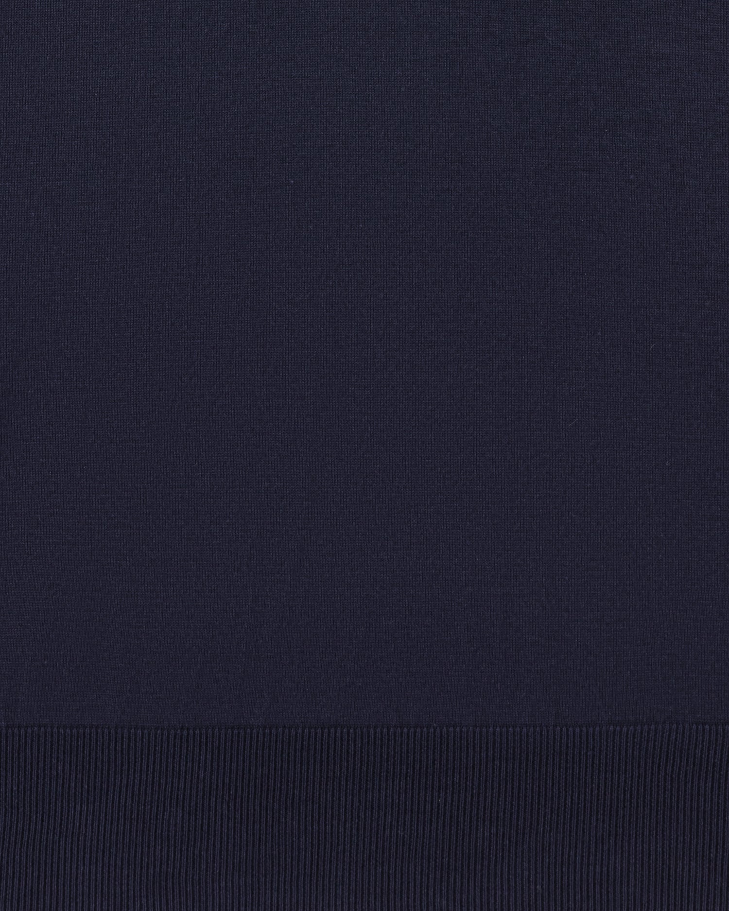 Batoner Sea Island cotton polo shirt navy — ribbed trim detail