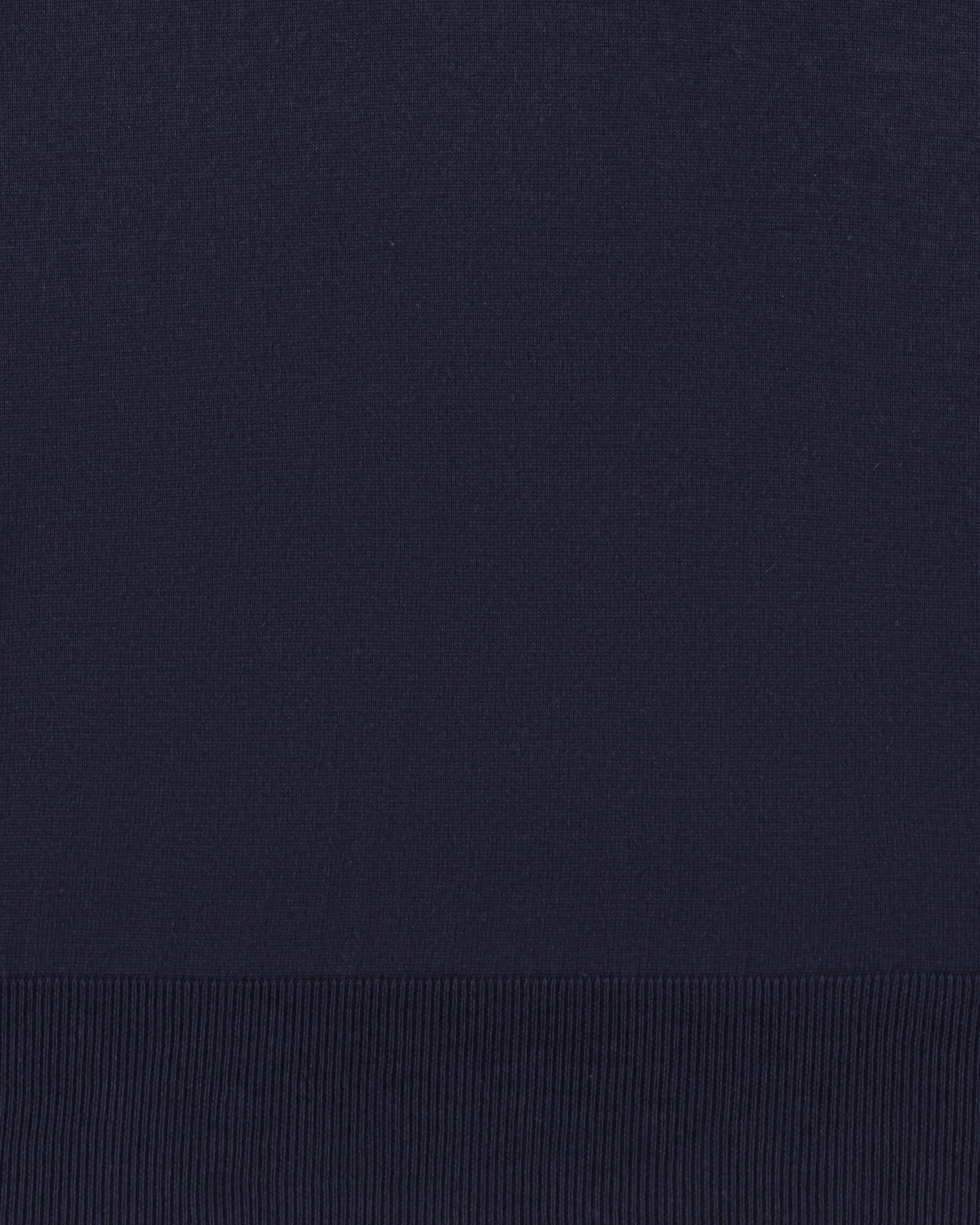 Batoner Sea Island cotton polo shirt navy — ribbed trim detail
