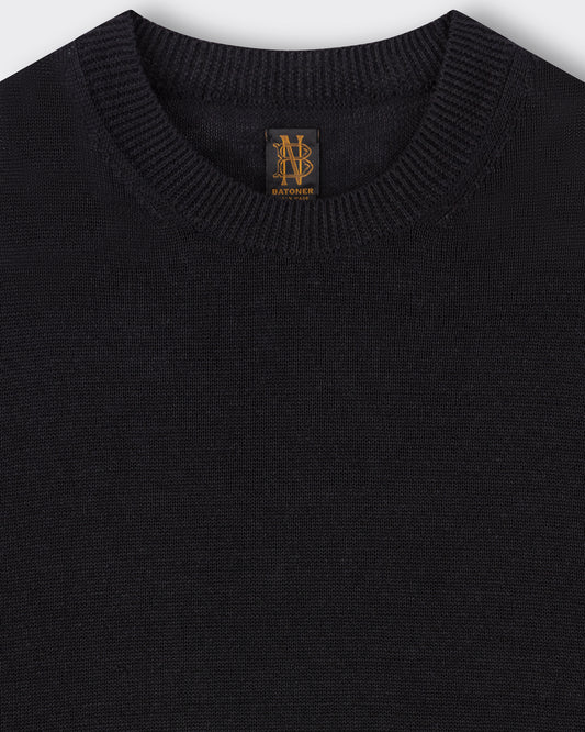 T-shirt en Lin Lavé : Noir