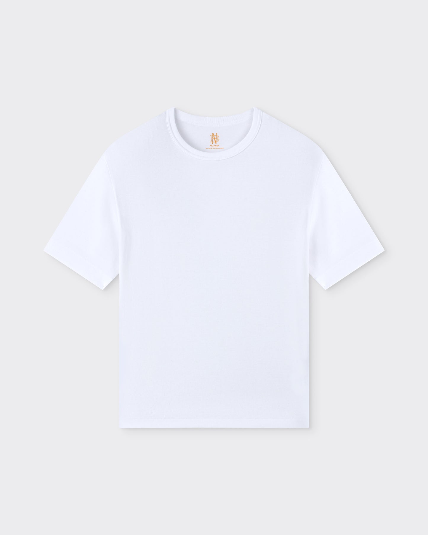 Batoner tubular cotton t-shirt white, front view