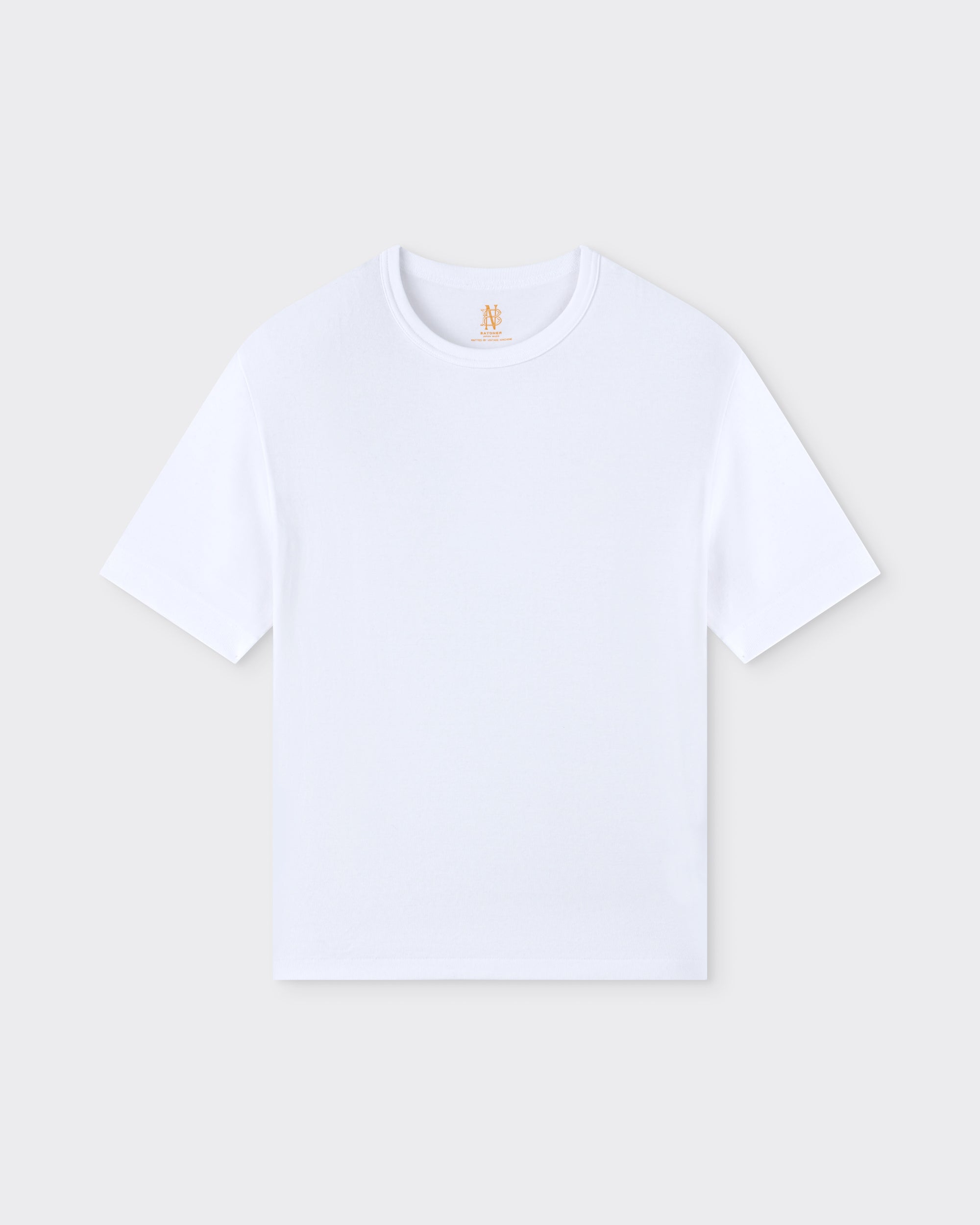 Batoner tubular cotton t-shirt white, front view