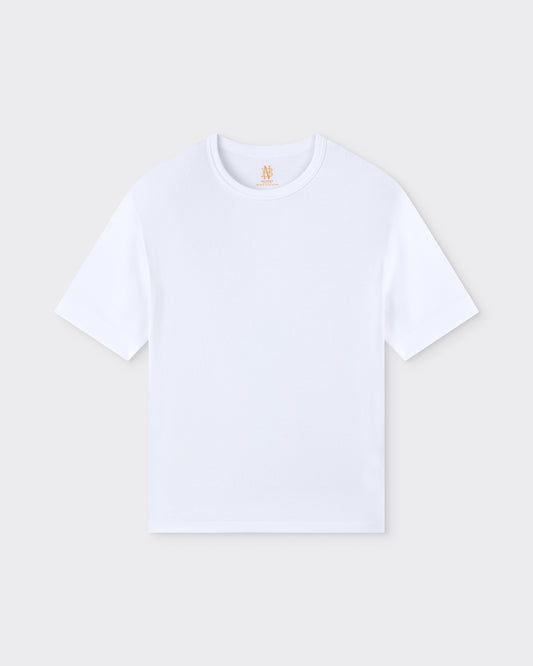Batoner tubular cotton t-shirt white, front view