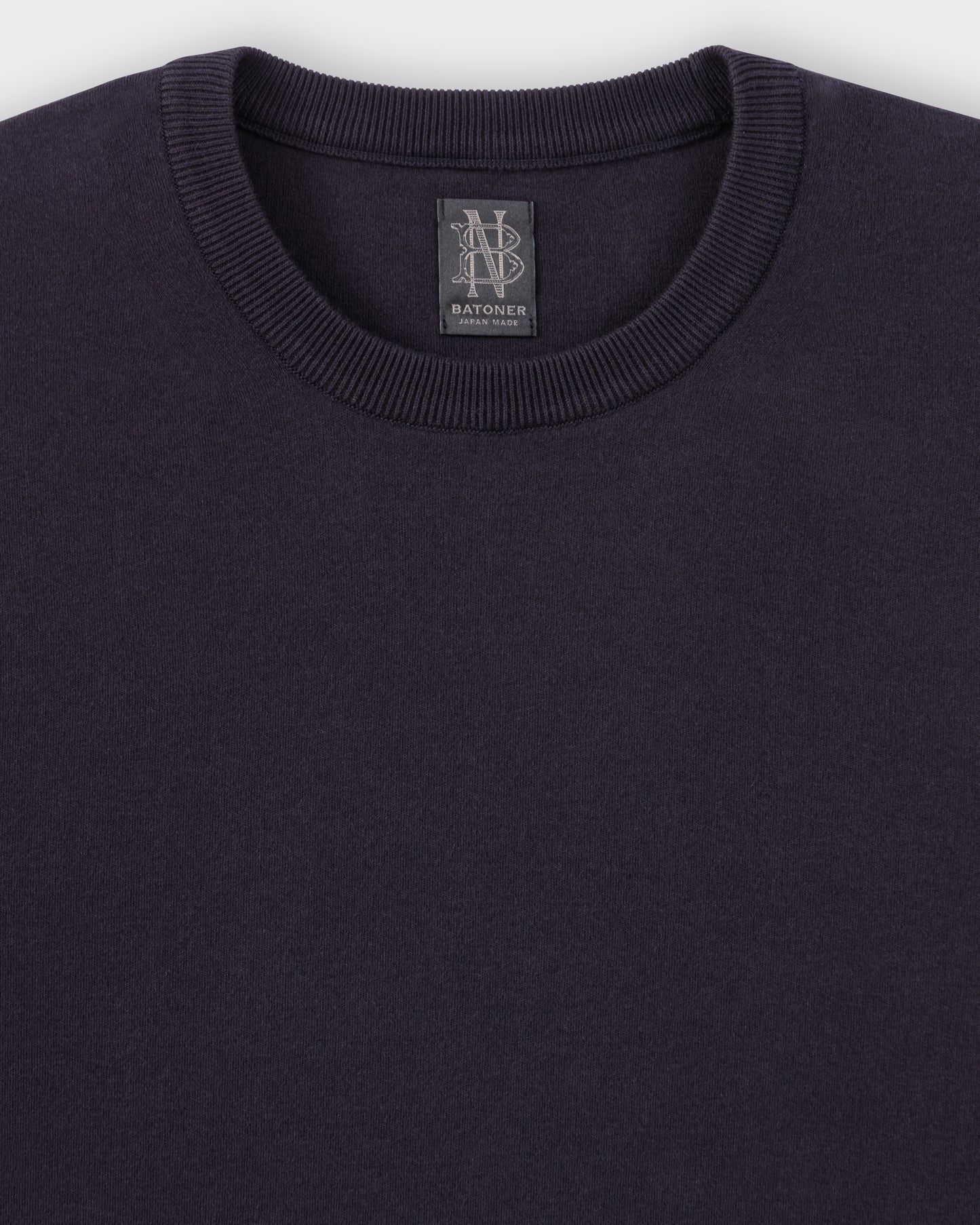Long-Sleeve Cotton T-Shirt: Navy