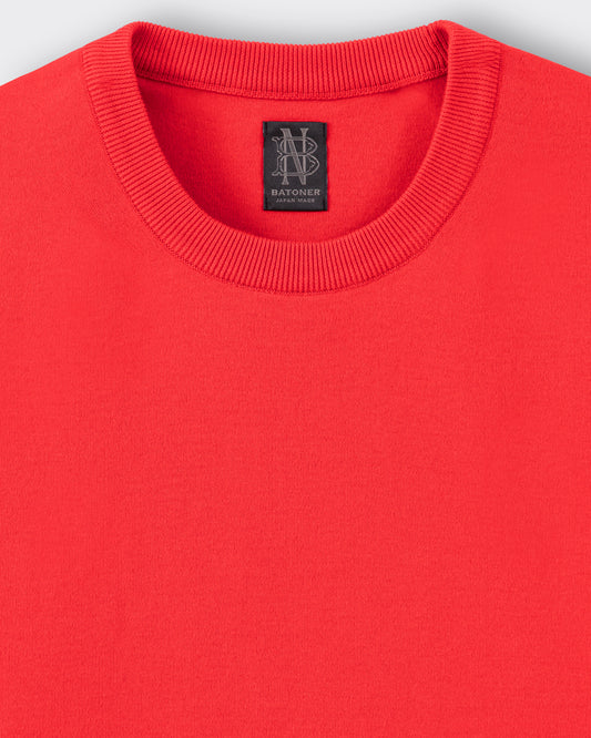 Col bord-côtes et étiquette tissée Batoner, fabrication Sagae Japon