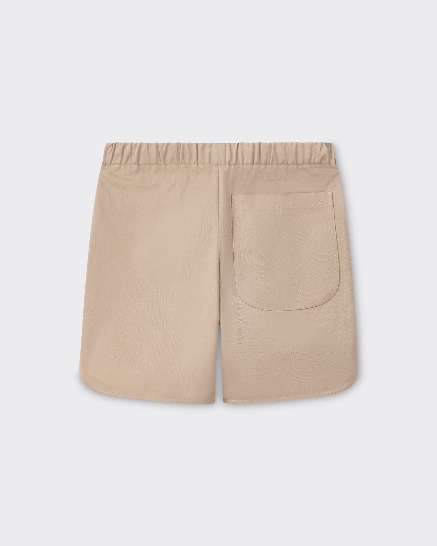 Meta Campania Collective basketball cotton shorts beige Italian twill curved vents BEIGE HABILLEUR PARIS
