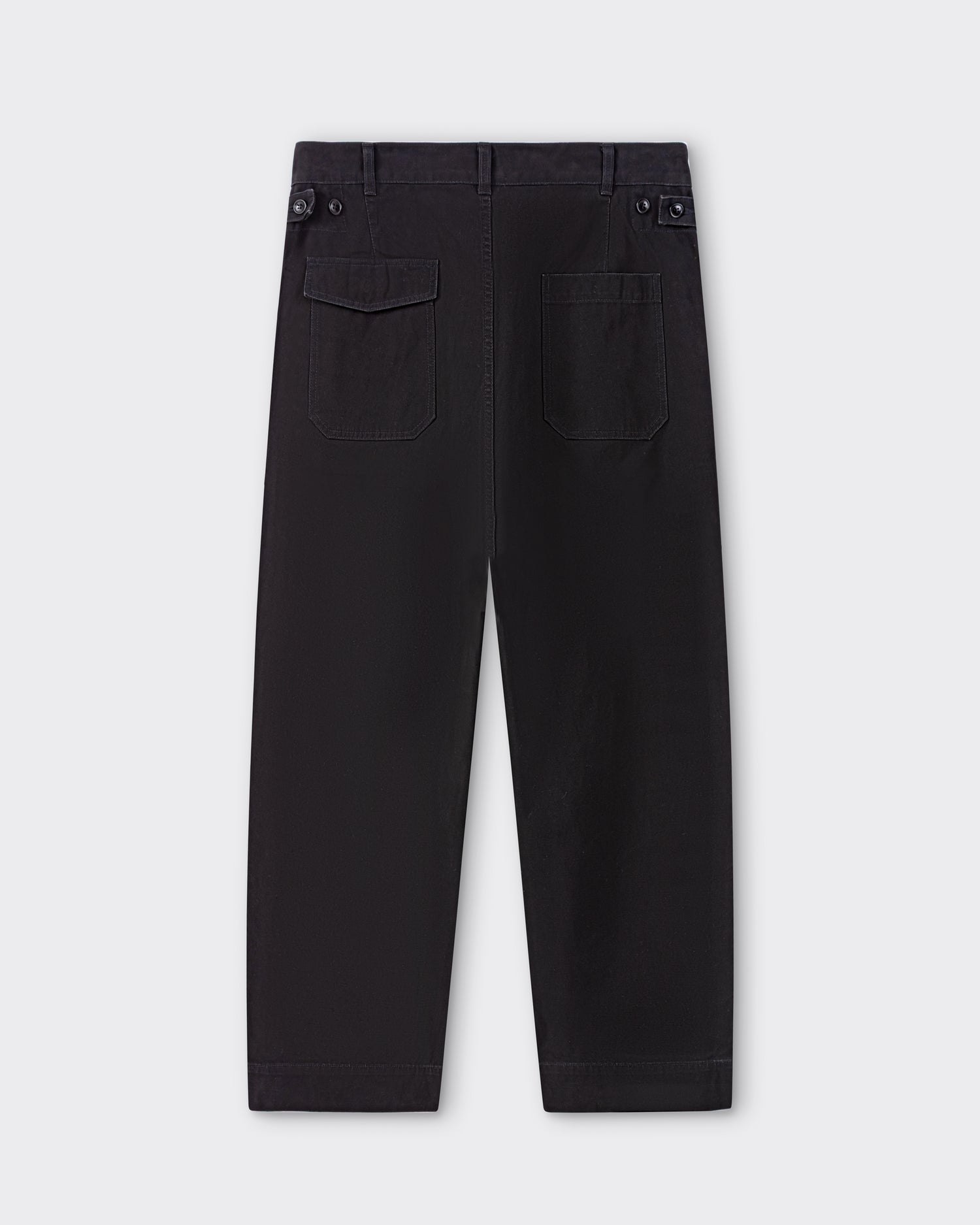 A.PRESSE military trousers in French cotton gabardine, US Air Force inspired, wide cut, made in Japan