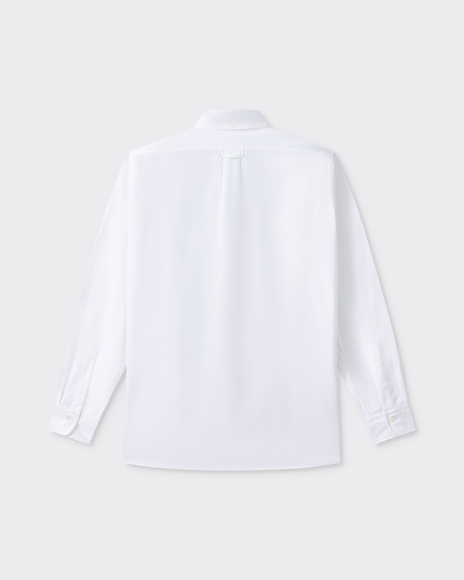 Back view, white cotton oxford OCBD shirt, BEIGE HABILLEUR PARIS