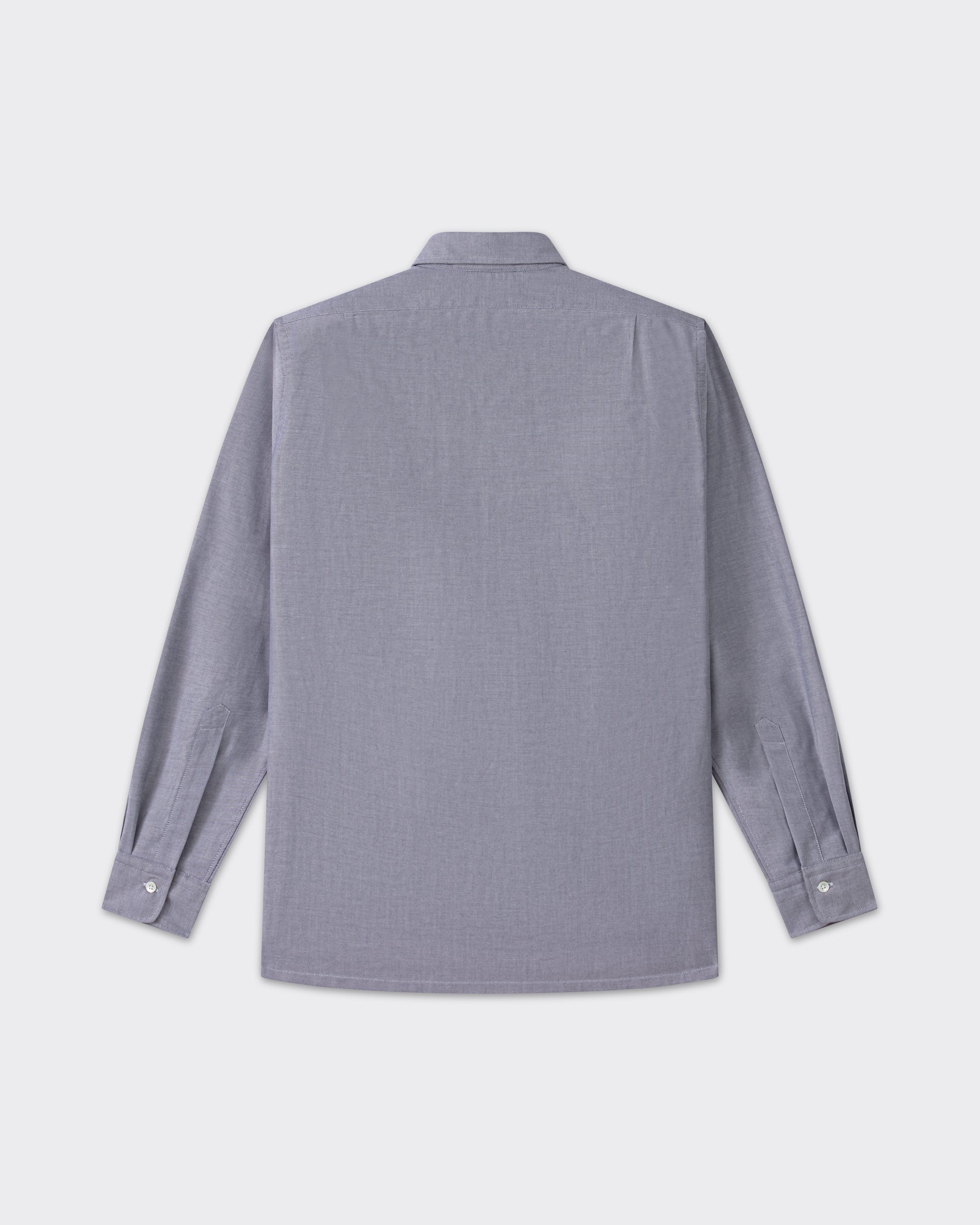 Back view, grey cotton oxford shirt, BEIGE HABILLEUR PARIS