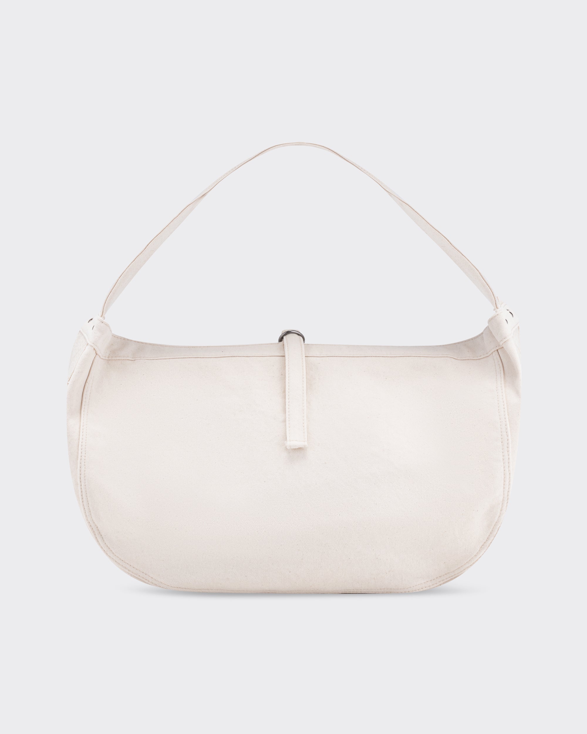 T.T Lot.004 Newsboy Bag en toile de coton lavée ivoire, vue de face