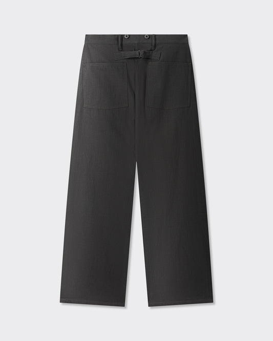 T.T Lot.204 Engineer Trousers charcoal, back view, back strap and rear pockets