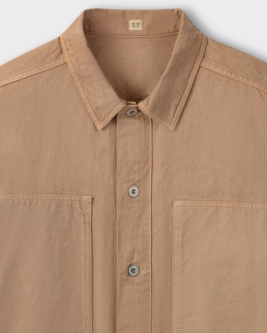 Col classique et demi-patte de boutonnage, smock T.T Lot.326 Yakusugi