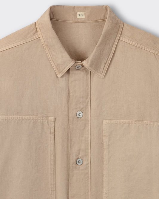 T.T Lot.326 smock U.S. Army en coton teinture Yakusugi, détail