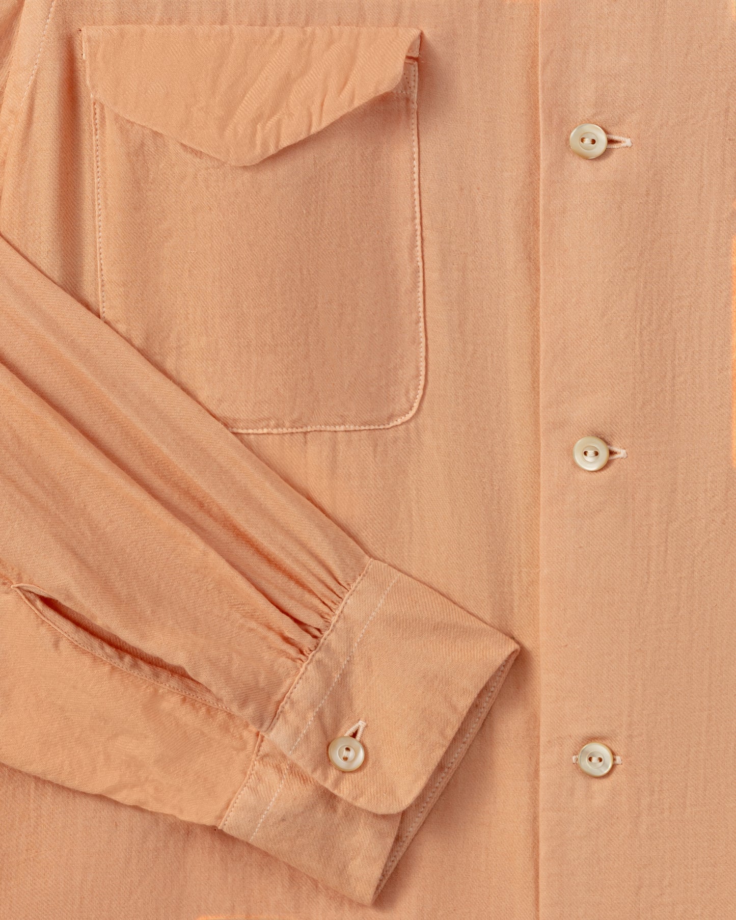 Shirt cuffs, T.T Lot.101 Sakura, hand-finished