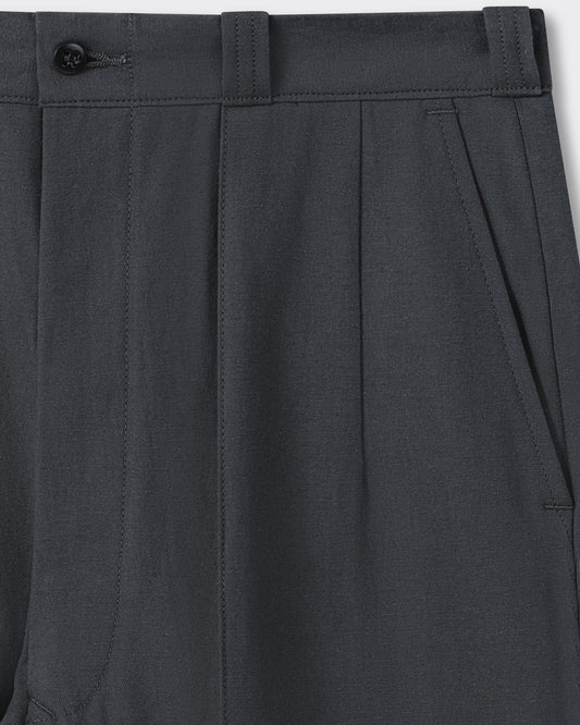 T.T Lot.215 Short à Pinces Coton & Chanvre detail