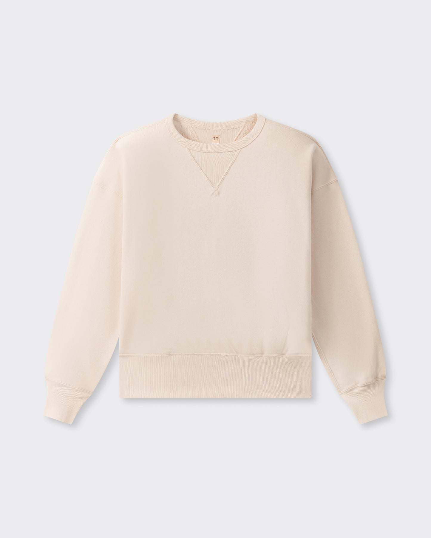 Cotton Sweatshirt: Ivory