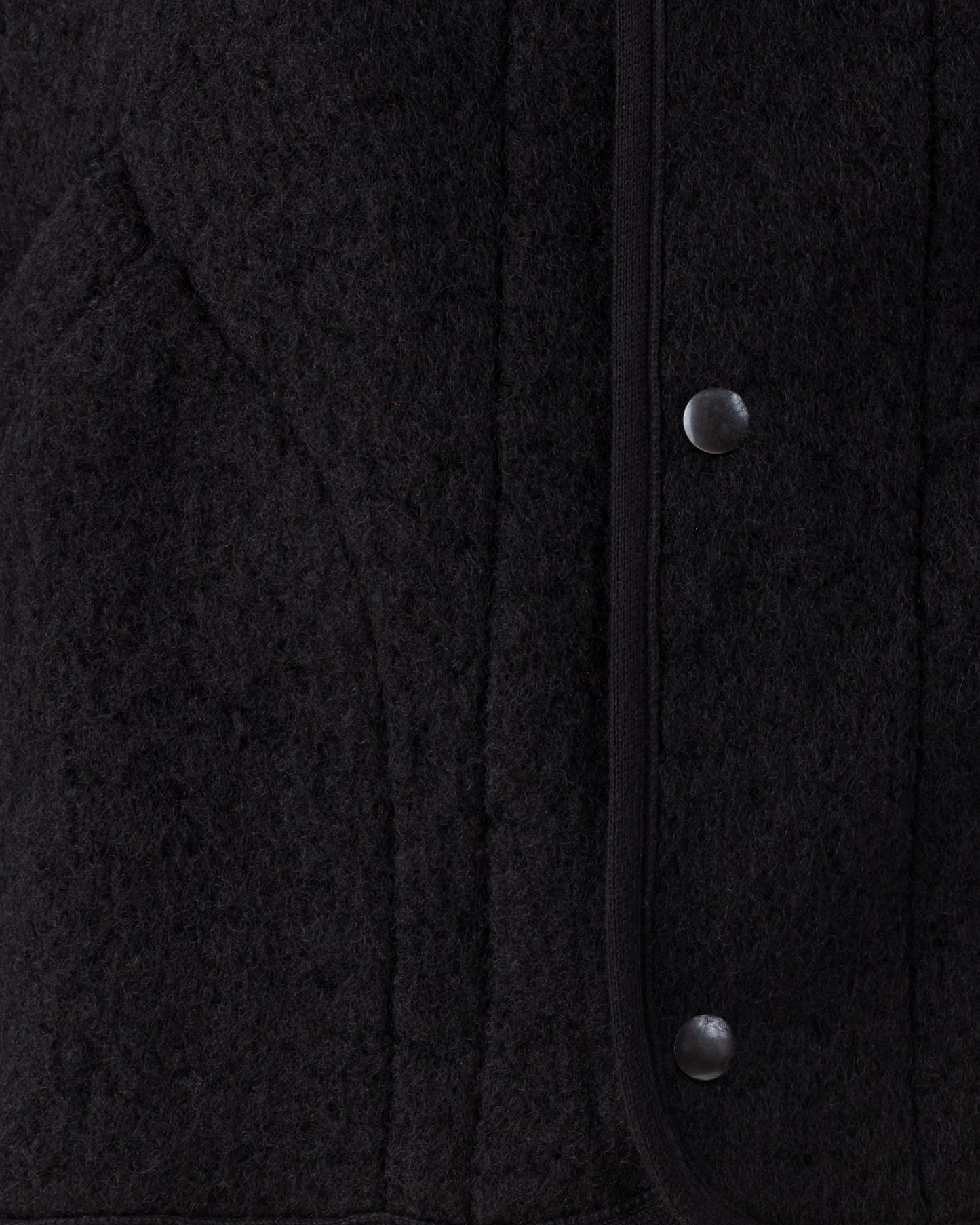 “Contour” Wool Vest : Black