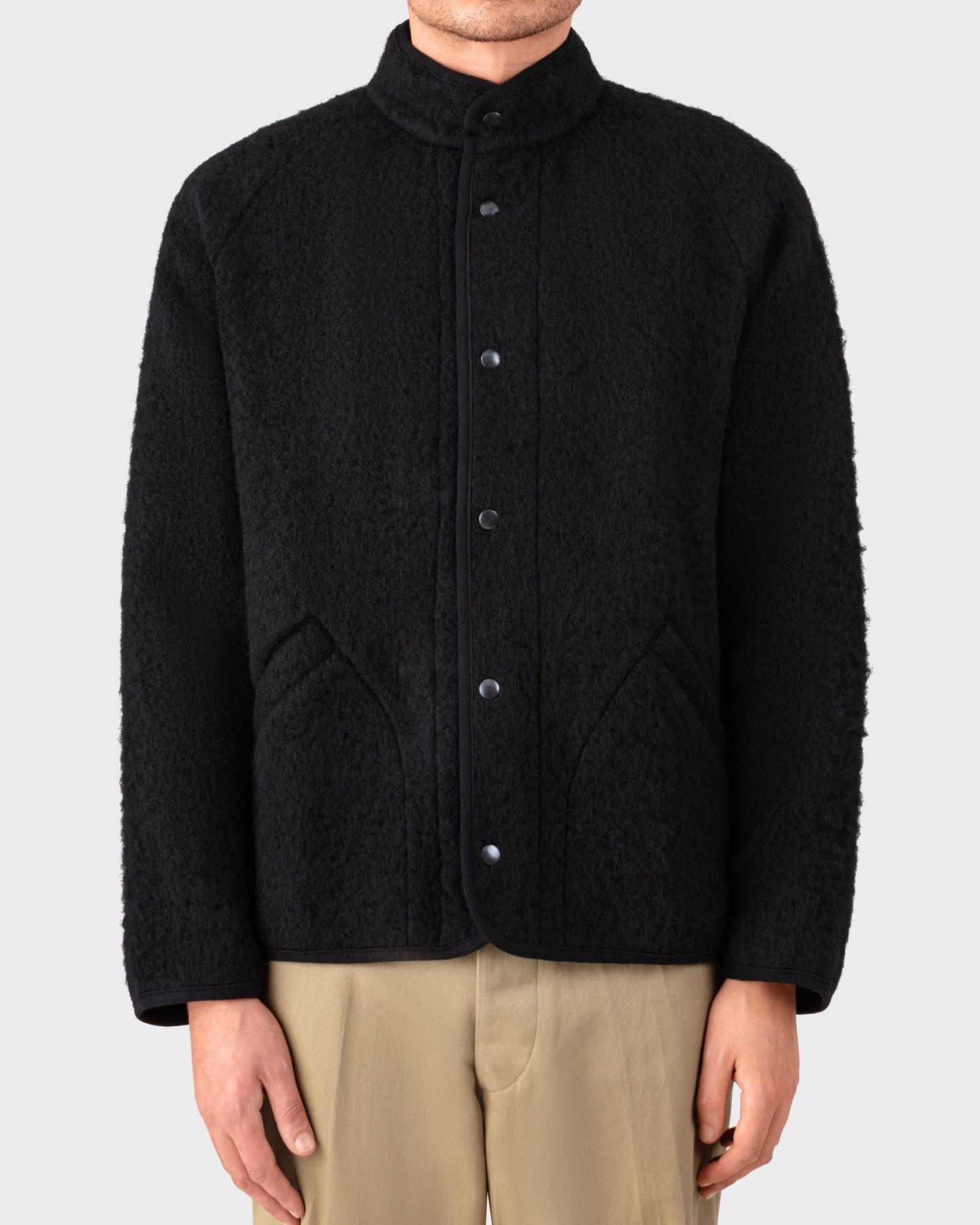 “Contour” Wool Jacket : Black 