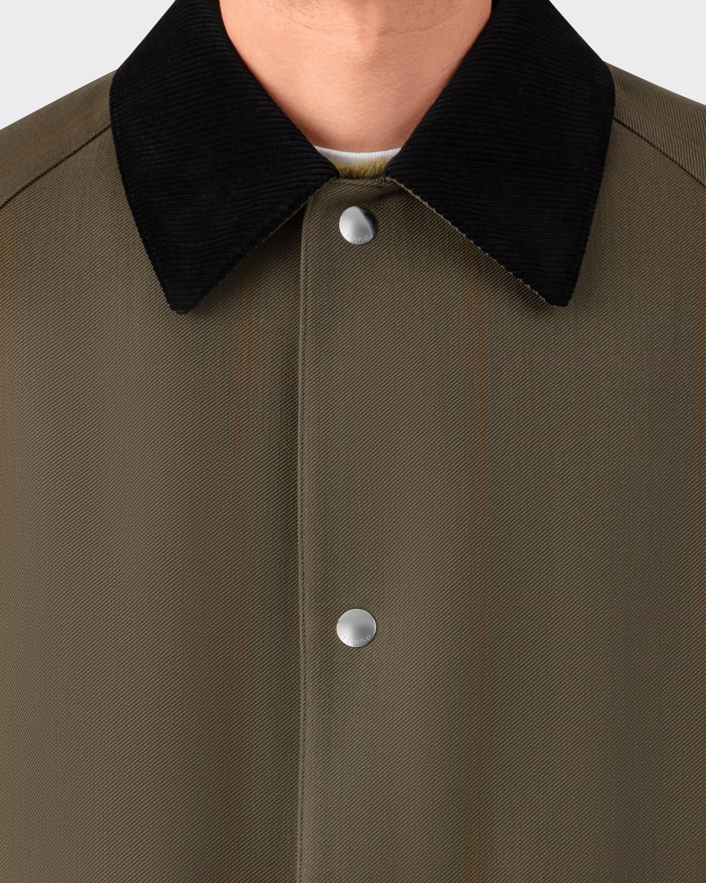 Pardessus Raglan à Carreaux : Olive