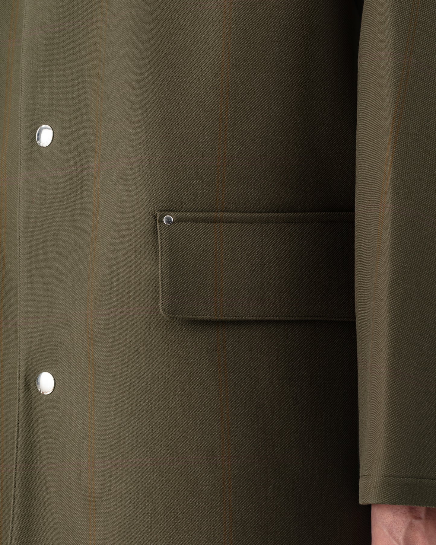 Pardessus Raglan à Carreaux : Olive