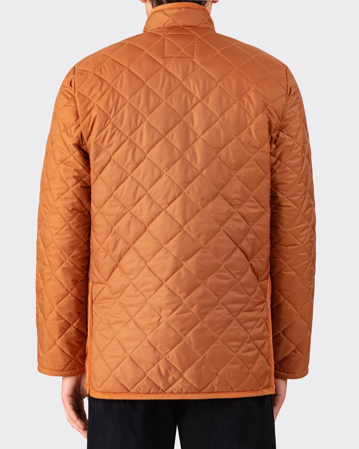 Band Collar Quilted Jacket : Amber