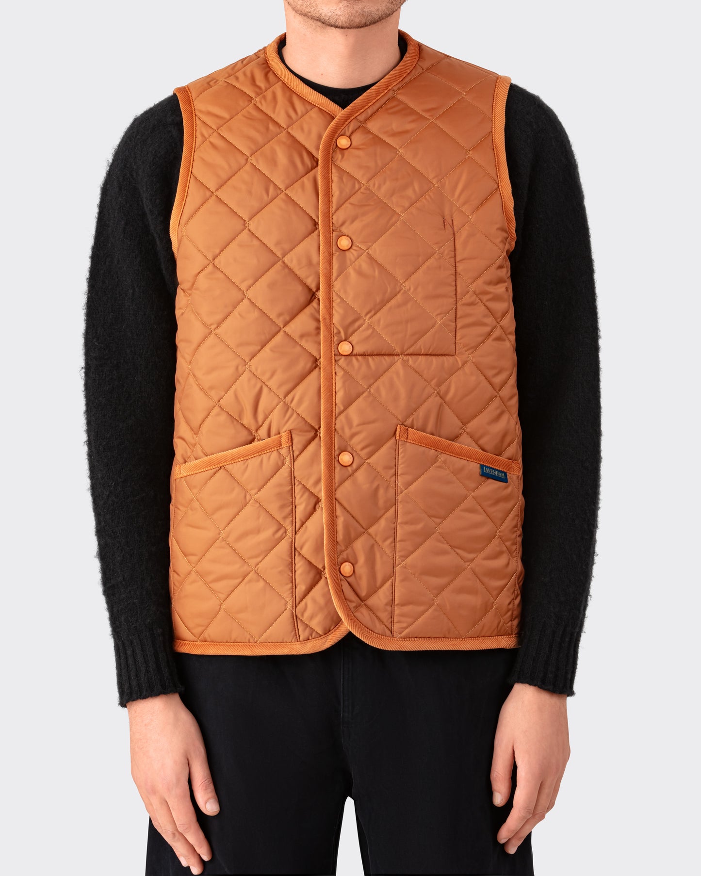 "Thornham" Quilted Gilet : Amber