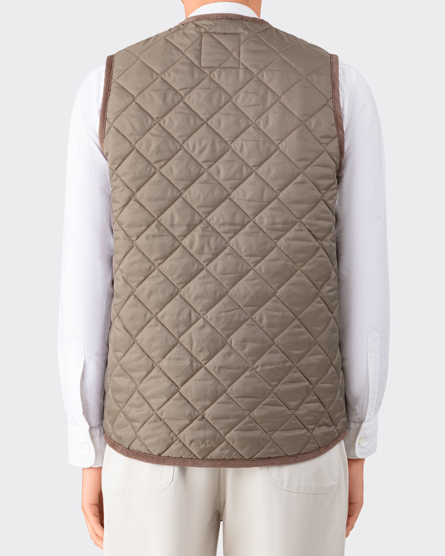 "Thornham" Quilted Gilet : Greige